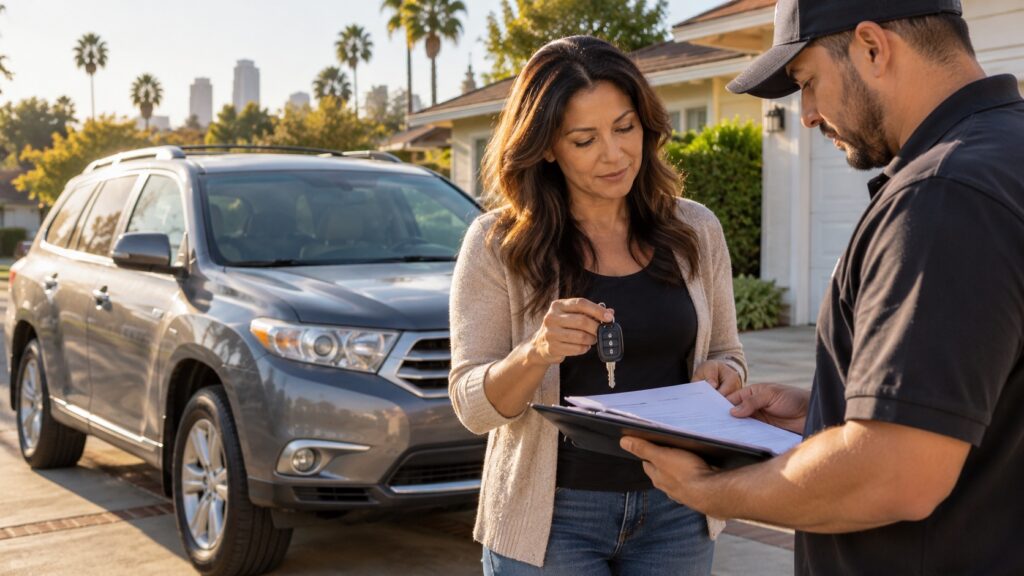 SUV sale and paperwork for an owner unable to handle the transaction