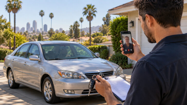 Remote car sale in Los Angeles while the owner lives elsewhere